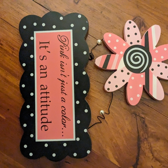Pink isn't just a color...it's an attitude Wall Hanging - Picture 2 of 6